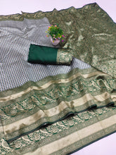 Charulata - Emerald Banarasi Silk Saree