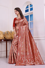 Chandrika Red Banarasi Silk Saree