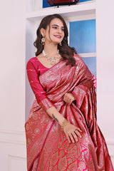 Chandrika Gajari Banarasi Silk Saree