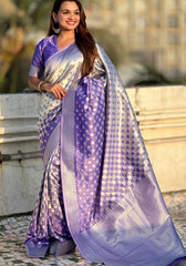 Ishita lavender Banarasi Silk