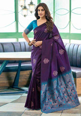 Himani Wine Kanjivaram Silk Saree