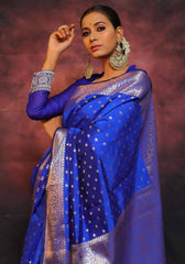 Suhani R.blue Banarasi Silk Saree