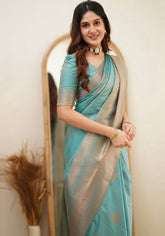 Nimisha C.Green Banarasi Silk Saree