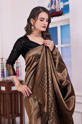 Aarohi Black Banarasi Silk Saree