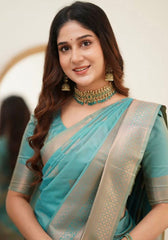 Nimisha C.Green Banarasi Silk Saree