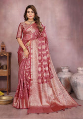 Sandhya Gajari Organza Silk Saree