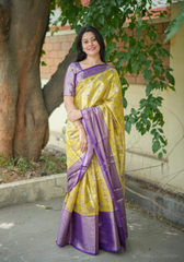 Roopshree Gold Kanjivaram Silk Saree