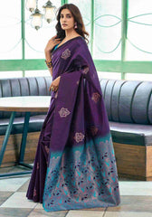 Himani Wine Kanjivaram Silk Saree