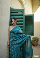 Khushi Teal Banarasi Silk Saree