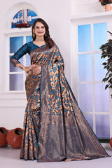 Gehna Morepeach Banarasi Silk Saree