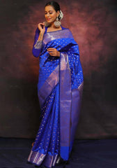 Suhani R.blue Banarasi Silk Saree