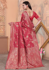 Palak Gajari Banarasi Silk Saree