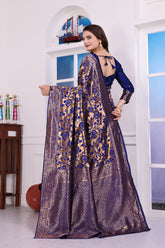 Gehna N.blue Banarasi Silk Saree