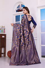 Gehna N.blue Banarasi Silk Saree