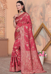Palak Gajari Banarasi Silk Saree