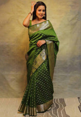Suhani Mehendi Banarasi Silk Saree
