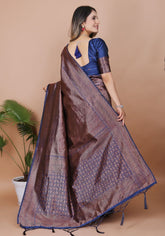 Aarohi N.Blue Banarasi Silk Saree