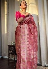 Tisha Gajari Banarasi Silk Saree