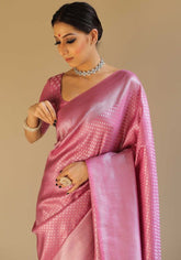 PINK BANARASI SILK SAREE