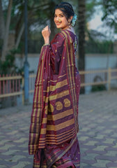 Saathiya Maroon Kanchipuram Saree