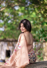 Shreya Peach Silk Saree