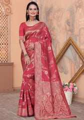 Palak Gajari Banarasi Silk Saree