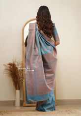 Nimisha Teal Banarasi Silk Saree