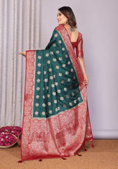 Pavitra Morepeach Kanjivaram Silk Saree