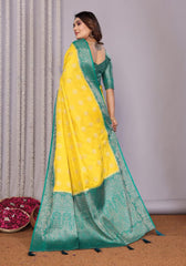 Pavitra Lemon Kanjivaram Silk Saree
