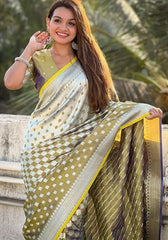 Ishita Mehandi Banarasi Silk Saree
