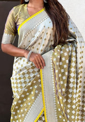 Ishita Mehandi Banarasi Silk Saree
