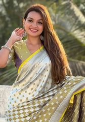 Ishita Mehandi Banarasi Silk Saree