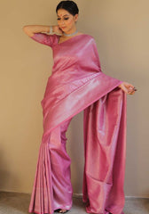 PINK BANARASI SILK SAREE