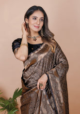 Nishaa Black Banarasi Silk saree