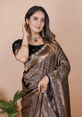 Nishaa Black Banarasi Silk saree