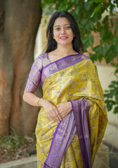 Roopshree Gold Kanjivaram Silk Saree