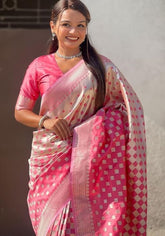 Ishita Gajari Banarasi Silk saree