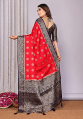 Pavitra Red Kanjivaram Silk Saree