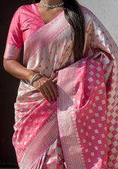 Ishita Gajari Banarasi Silk saree