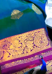 Lovely Blue Soft Silk Saree With Deserving Blouse Piece