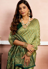 Chandni Pista Silk saree