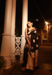 Hasti Black Kanjivaram Silk Saree