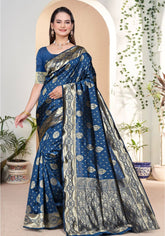 Yashika Morepeach Banarasi Silk Saree