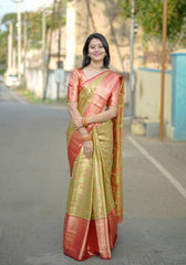 Roopshree Red Kanjivaram Silk Saree
