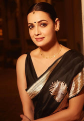 Hasti Black Kanjivaram Silk Saree