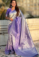 Ishita lavender Banarasi Silk