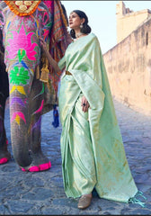 Akira Pista Banarasi Silk Saree