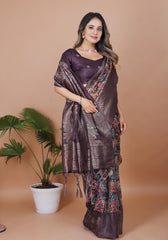 Srivalli Coffey Digital Silk saree