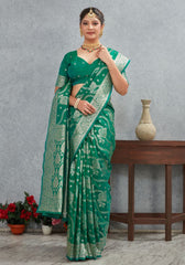Sita Green Banarasi Soft Silk Saree