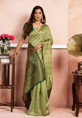 Chandni Pista Silk saree